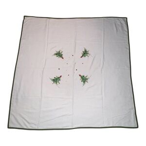 April Cornell Vintage Good Tidings Christmas Tree Embroidered Tablecloth NWT